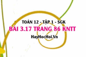 Bài 3.17 trang 86 Toán 12 tập 1 Kết nối tri thức